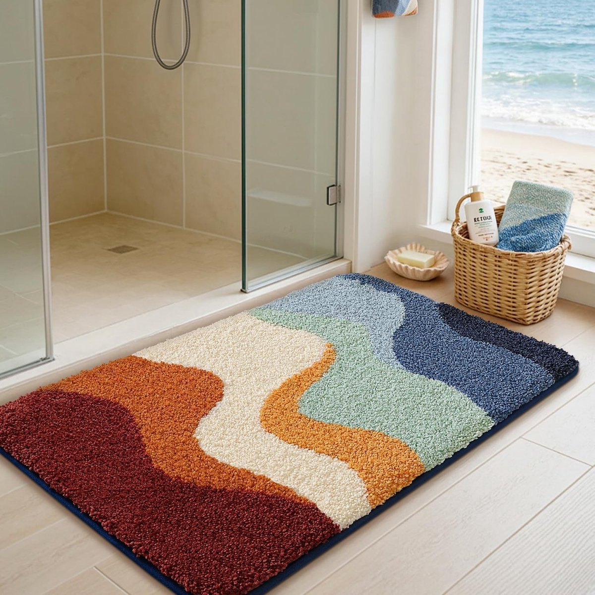 Zachte en Absorberende Badmat 60 x 110 cm, Antislip Badkamer Mat voor Douchevloer en Badku