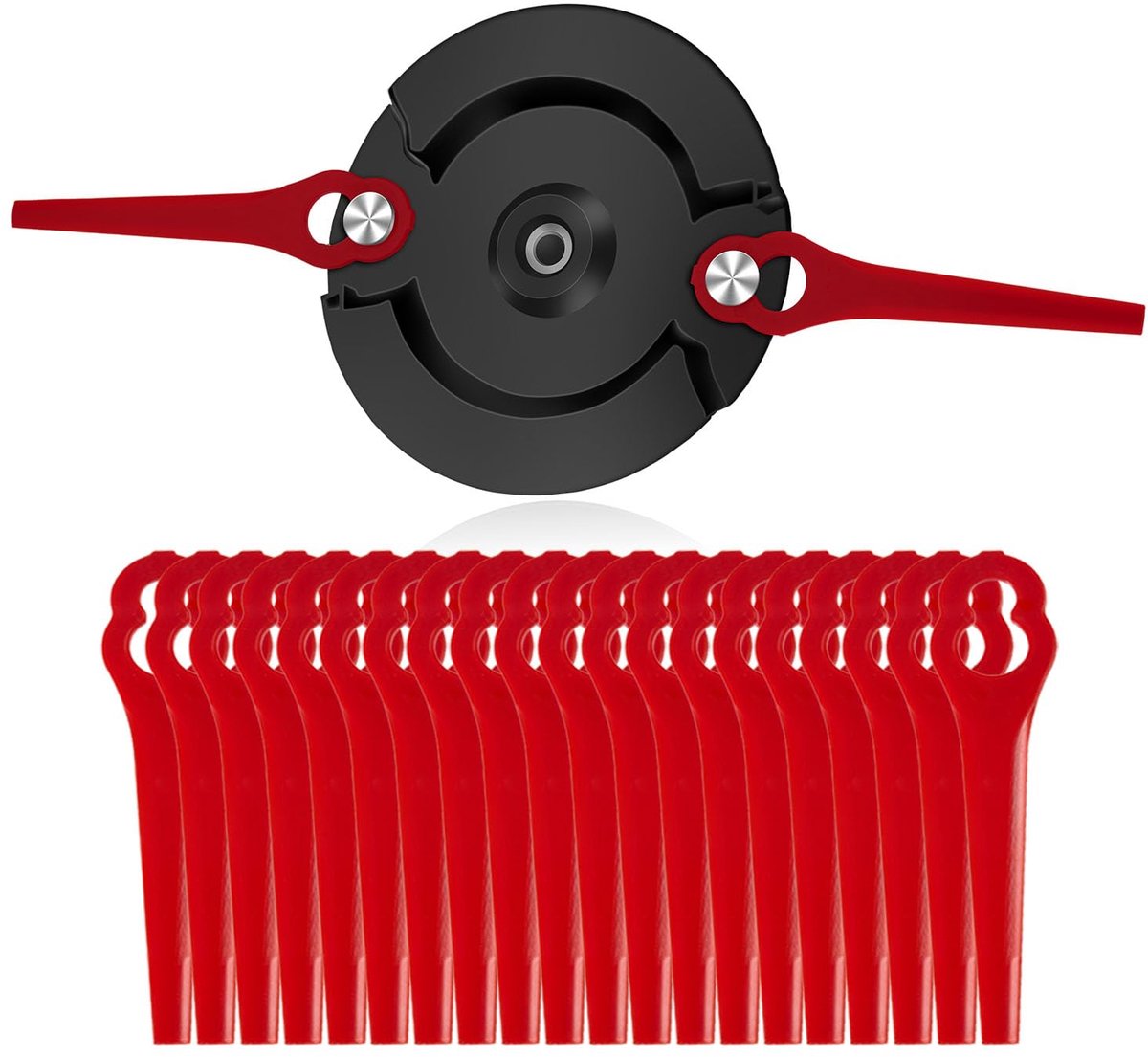 schijf Compatibel met Accu-grastrimmer GE-CT 18 LI, GC-CT 18/24, BG-CT18 LI, BG-CB 18 LI, RG-CT18/1 LI, met 20 stuks mesjes