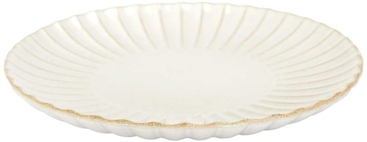 DECO FACTORY, KA0408, Elegant plate D27 cm in beige, refined and timeless design, ideal for all occasions, durable and easy to maintain, perfect gift idea