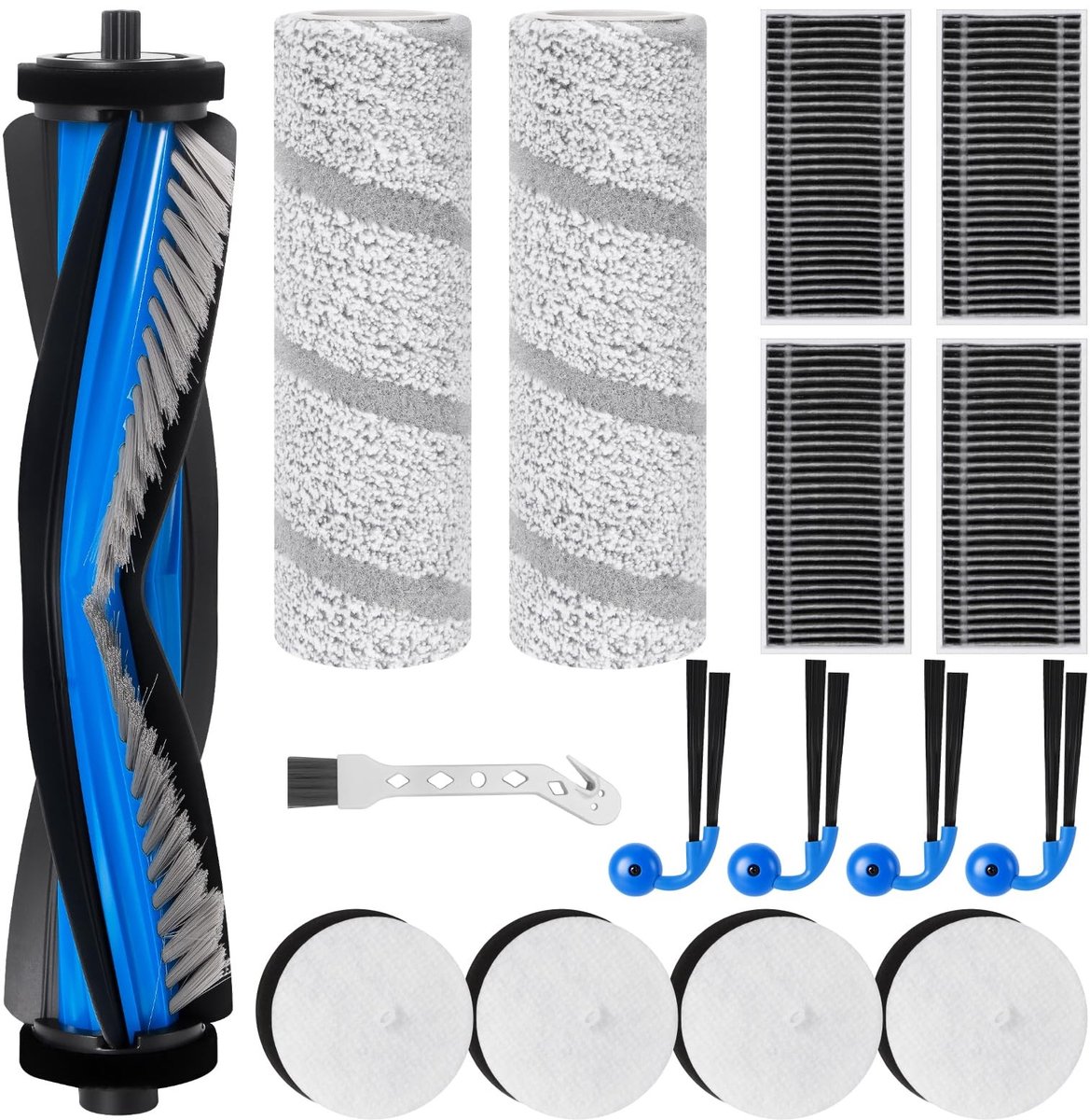 Dailygoods- Accessoireset 15-delig - Hoofdborstels - Zijborstels - HEPA-filters - OmniCyclone stationfilters - Wimmop - Robotstofzuiger Onderdelen