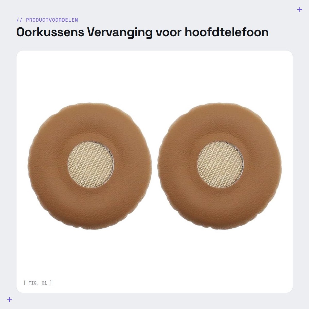 Dailygoods- Oorbeschermers Eiwit Leer - Vervangende Oorkussens - Compatibel met AKG Y40/Y30/Y45/Y45BT - Diameter 5.5cm - Eenvoudig te installeren - Lossless Geluidskwaliteit