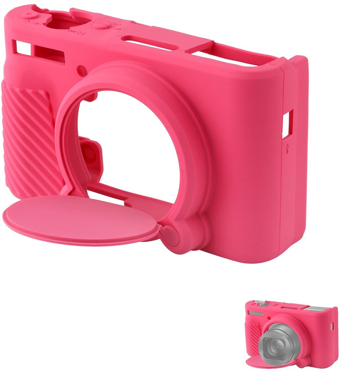 Dailygoods- Cameratas Slank - Antikras Siliconen - Digitale Cameratas - Compatibel met Canon PowerShot - 11,5 x 7 x 4 cm - Handig en Praktisch - Camerahoes
