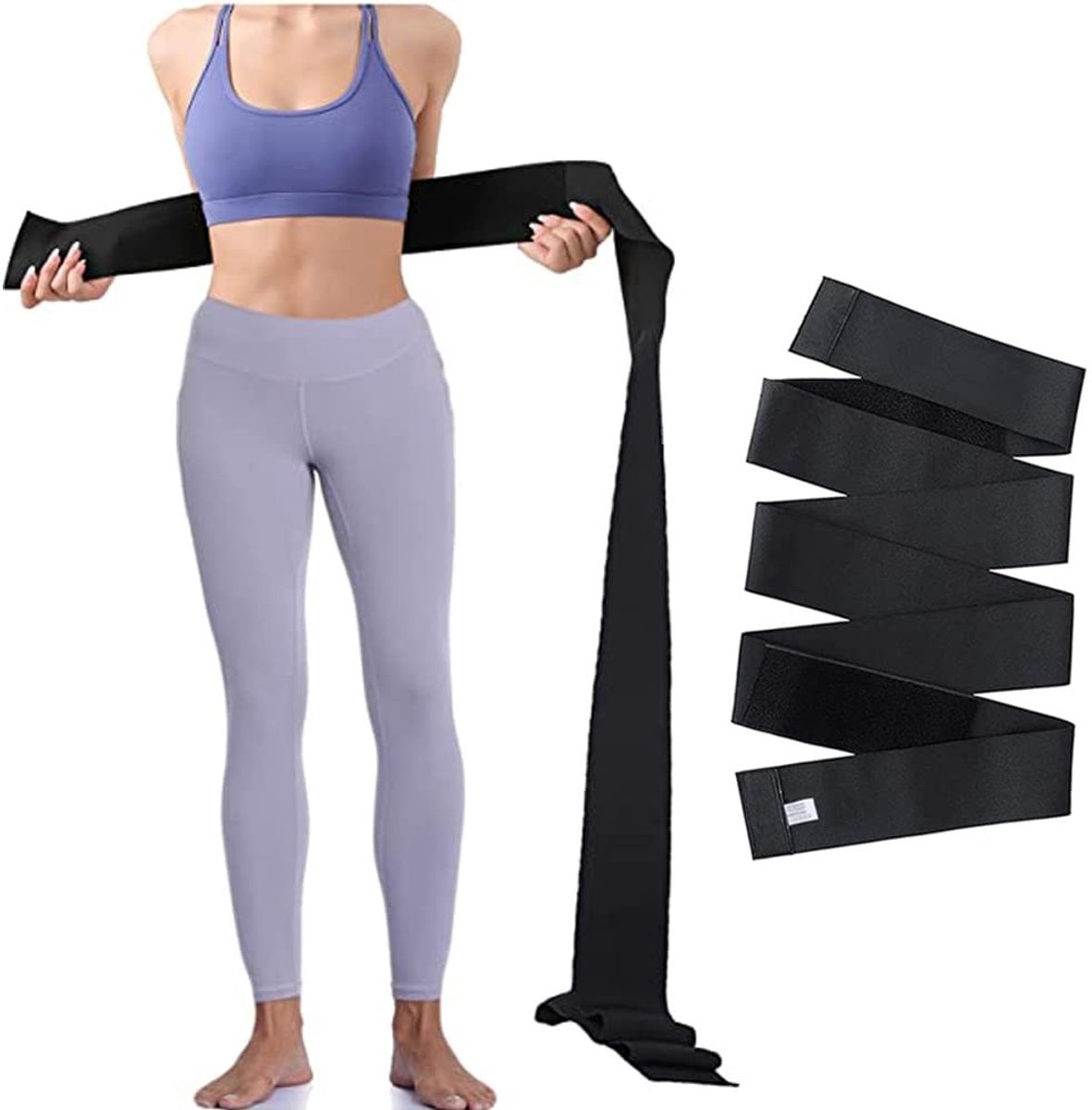 Dailygoods- Tummy Wrap - Taille Trainer - Verstelbaar - Duurzaam - Body Shaper - Zwart - Spandex - Waist Trainer
