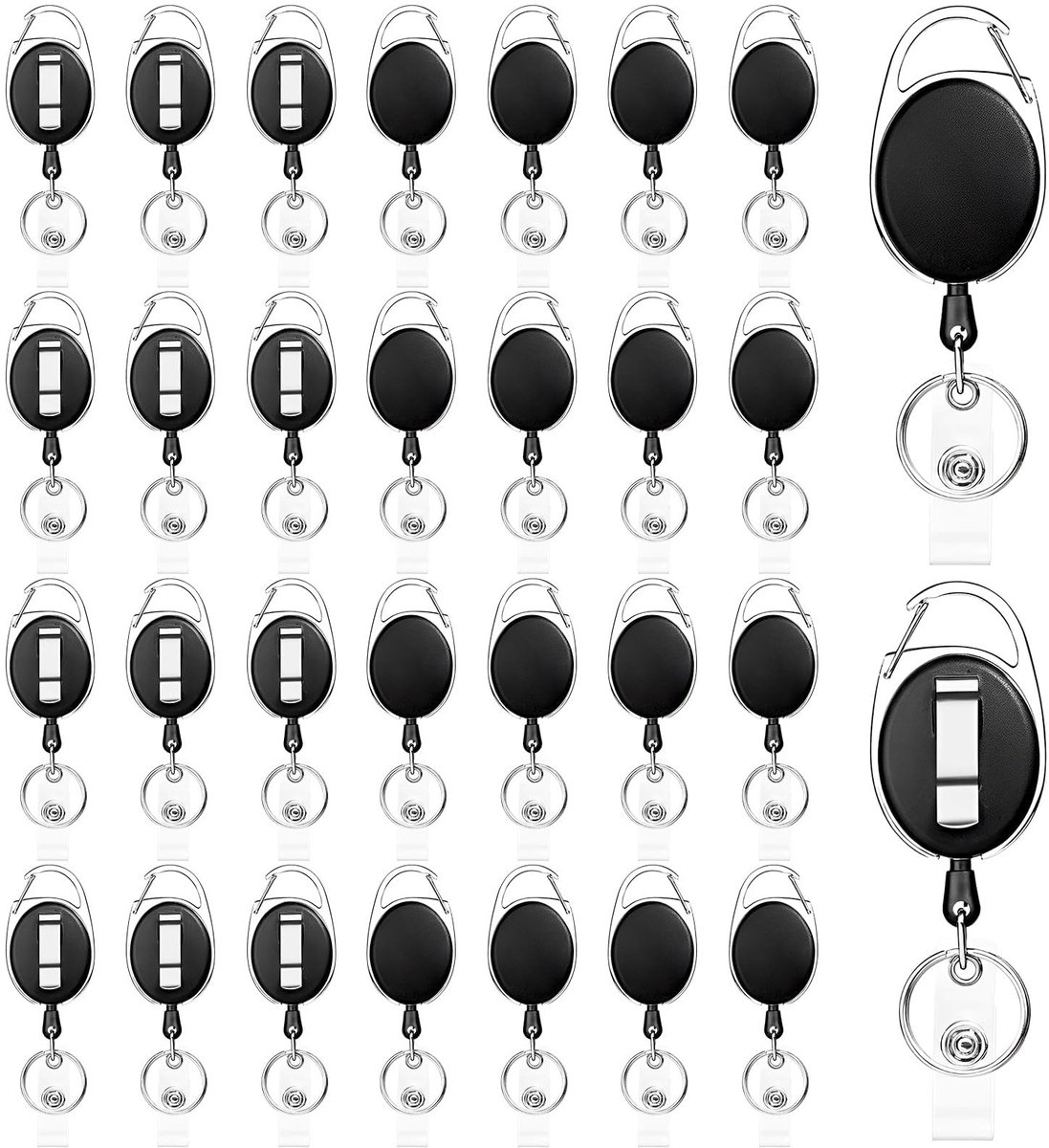 Dailygoods- Sleutelhangers 30 Stuks - Uittrekbaar - Sleutellabels - Sleutelhanger Ringen - Sleutelhanger Foto - Lichtgewicht