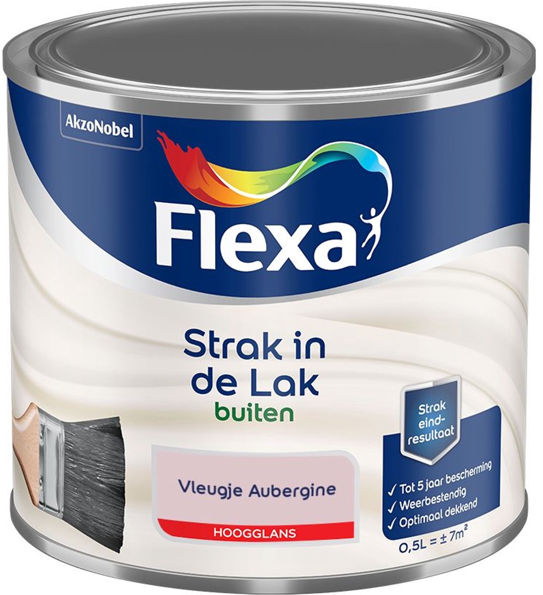 Flexa - Strak In De Lak Buitenlak Hoogglans - Vleugje Aubergine - Mengverf - 500 Ml