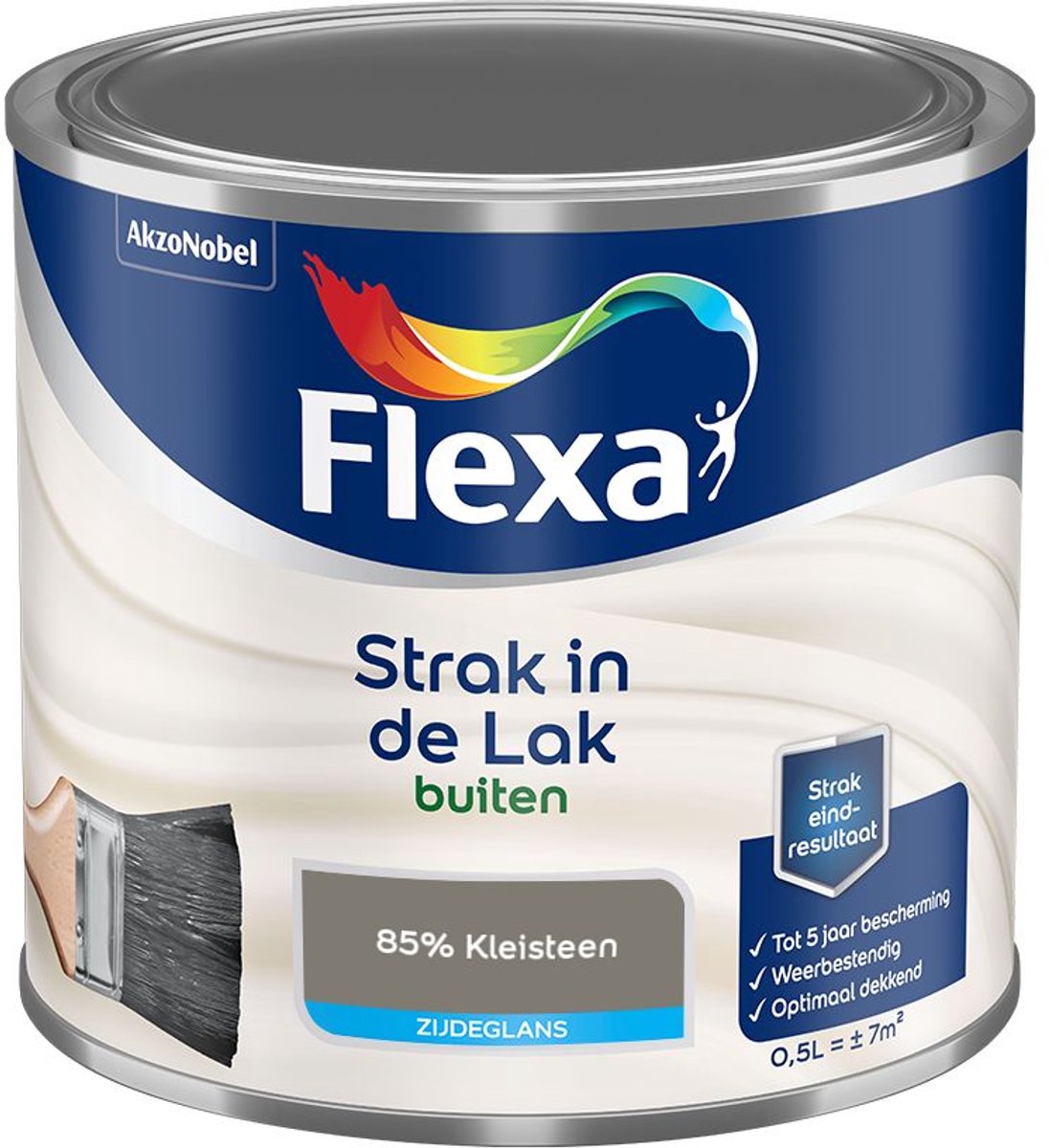 Flexa - Strak In De Lak Buitenlak Zijdeglans - 85% Kleisteen - Mengverf - 500 Ml