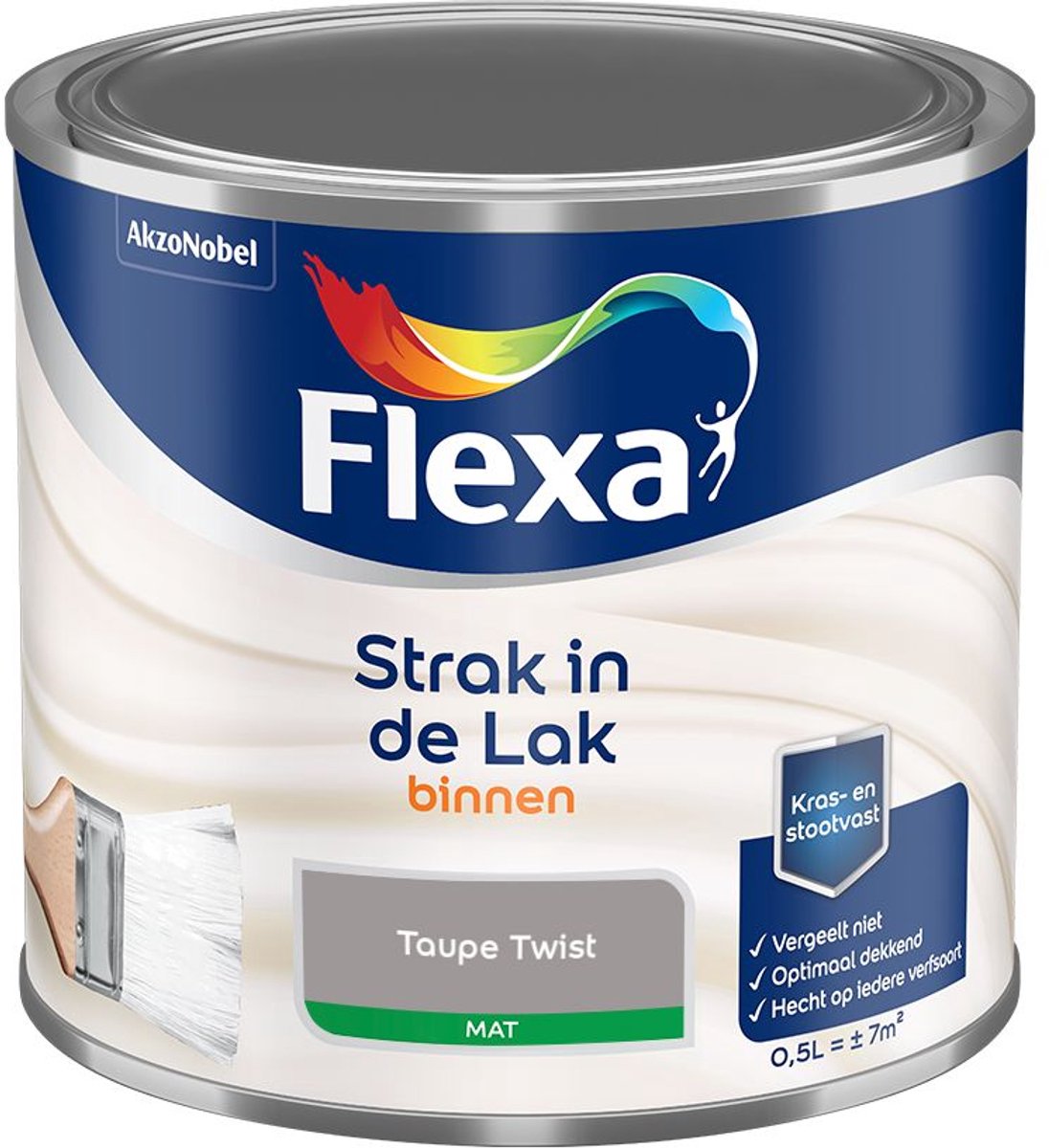 Flexa - Strak In De Lak Binnenlak Mat - Taupe Twist - Mengverf - 500 Ml