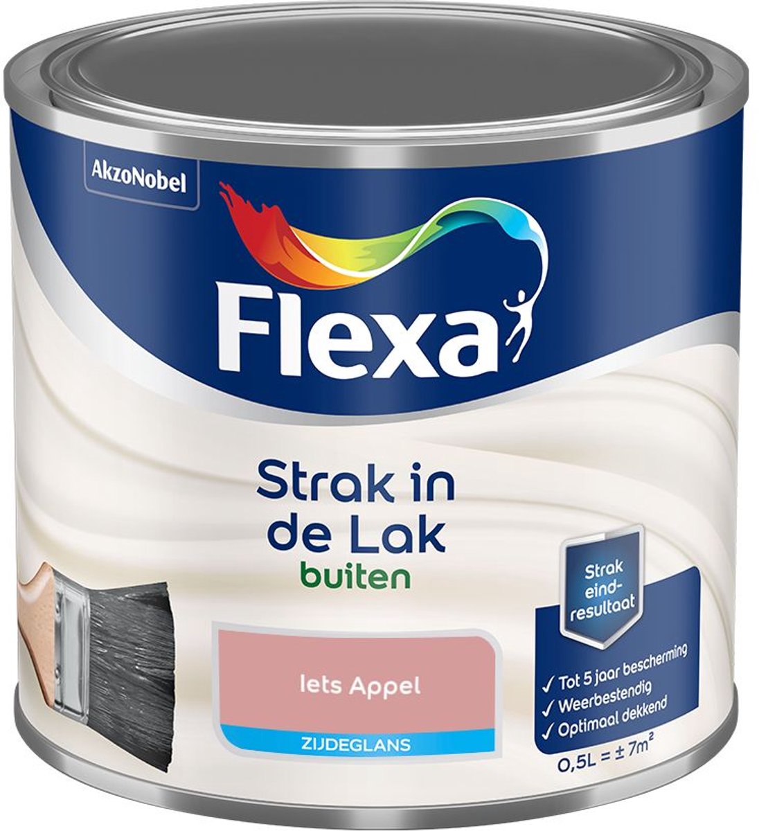 Flexa - Strak In De Lak Buitenlak Zijdeglans - Iets Appel - Mengverf - 500 Ml