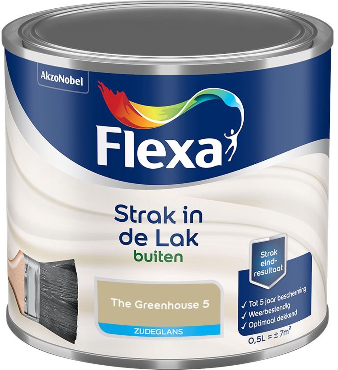 Flexa - Strak In De Lak Buitenlak Zijdeglans - The Greenhouse 5 - Mengverf - 500 Ml