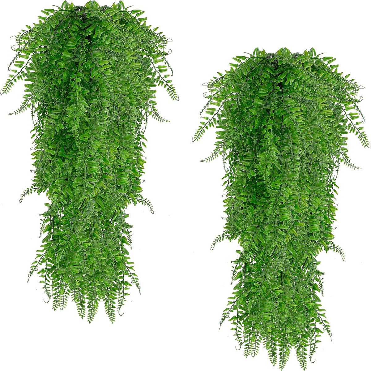 2 STKS Kunstmatige Hangende Planten Varen Wijnstok 80CM Kunstplant UV-bestendig Nep Klimop Bladeren Decoratie voor Binnen Buiten