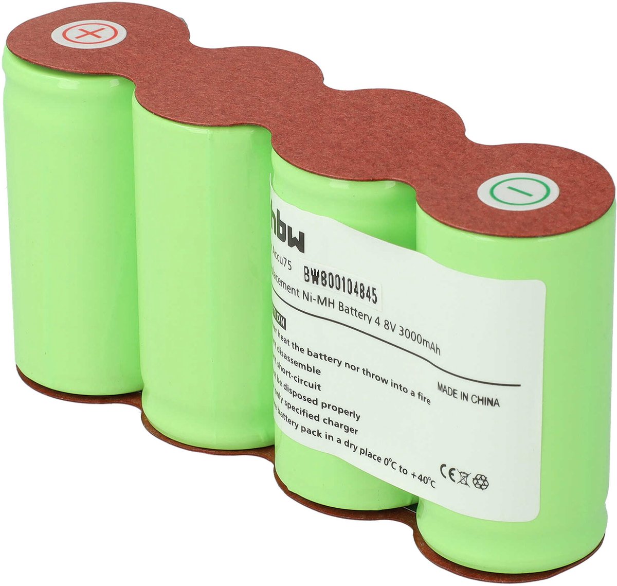 vhbw-accu compatibel met AEG AG64x, AG 64 x grasschaar, heggenschaar, tuingereedschap (3000 mAh 4,8 V NiMH)