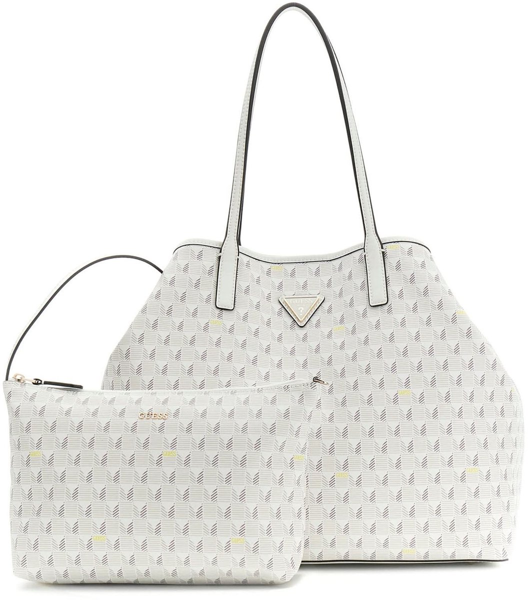 GUESS reistas schoudertas G Wave II Travel 2 In 1 Trolley Tote Stone Logo crème