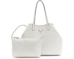GUESS reistas schoudertas G Wave II Travel 2 In 1 Trolley Tote Stone Logo crème