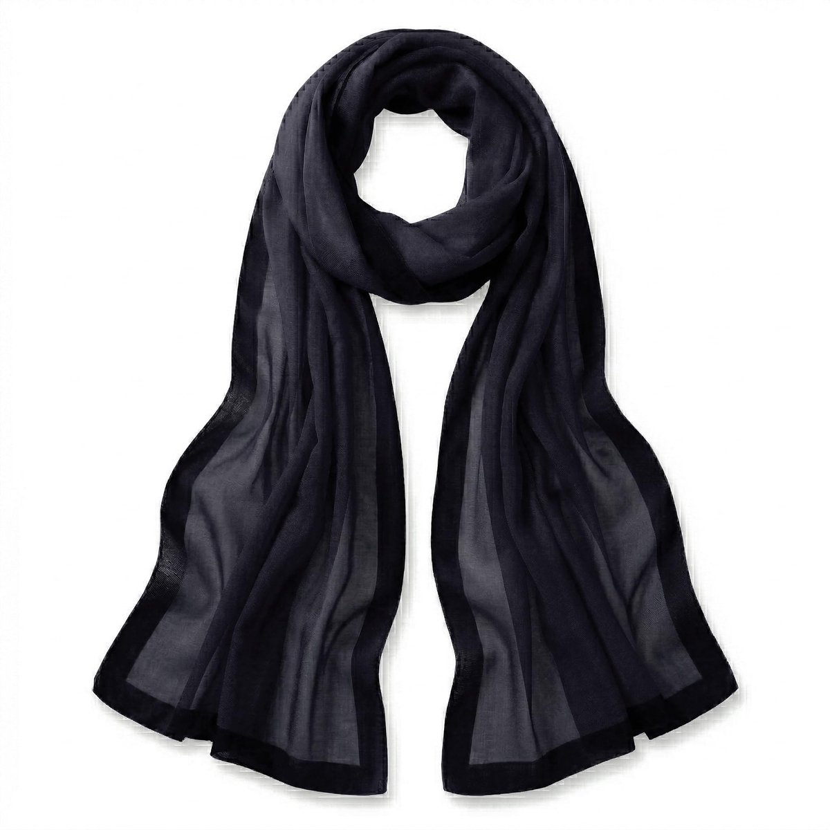 Dames chiffon halsdoek in eenkleurig unicolor - doekgrootte 160 cm x 36 cm - Made in Italy