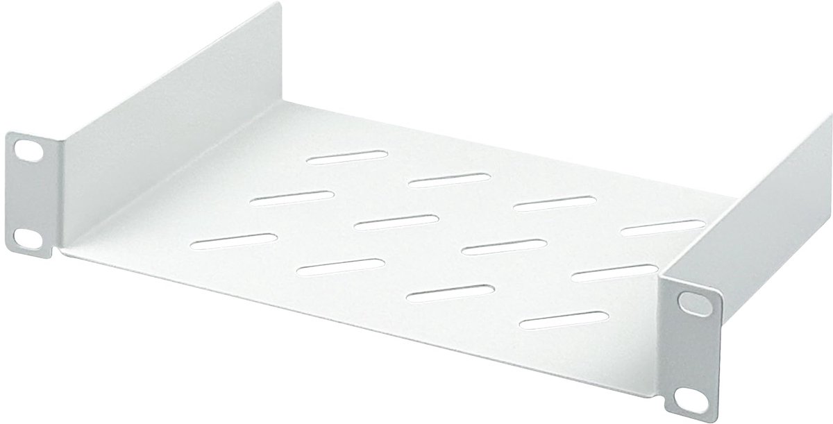 DN-10 TRAY-1 Plank - 1HE - 10-inch (254 mm) - Voor netwerkkast - 150 mm diep - Geperforeerd staalplaat -Accessoires - plank, Grijs