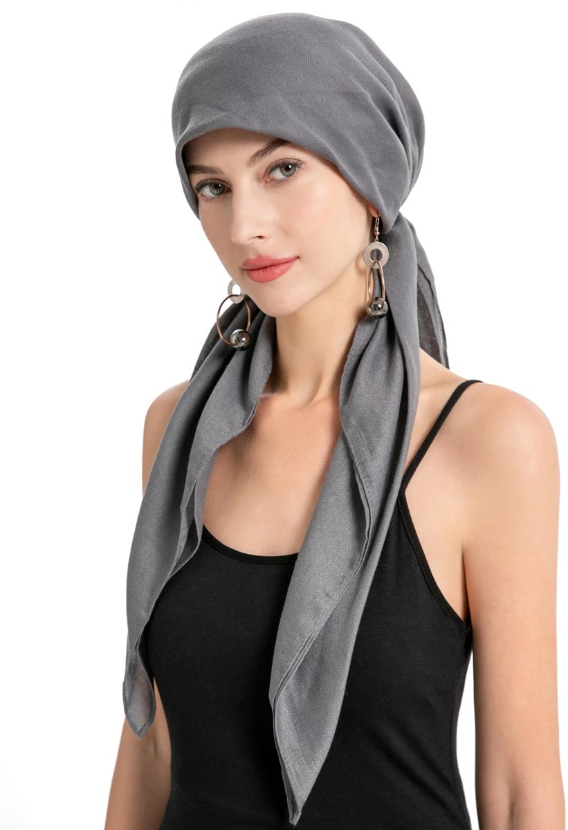 ZLYC Chemo tulband muts voor dames, lichte beanie hoed