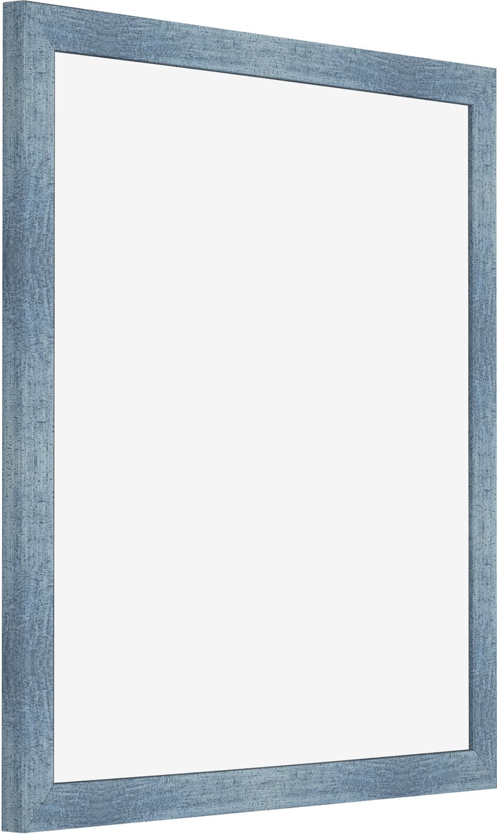 Fotolijst 50x50 cm - MDF - Helder Blauw Geveegd - Benno