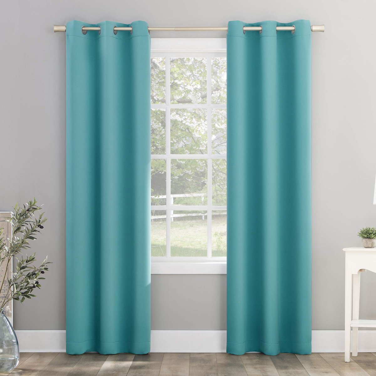 Zero Riley Kids Slaapkamer Blackout Doorvoer Gordijn Panel, 40 "x 95", Surf Blauw