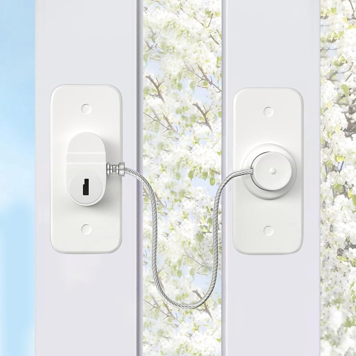 Dailygoods- Raamveiligheidsslot 2 Pack - Kindveilig Huisdier Beveiliging - Zelfklevende Begrenzer - Schroef en Sleutel - Hoogwaardige Kwaliteit - Vensterbegrenzer
