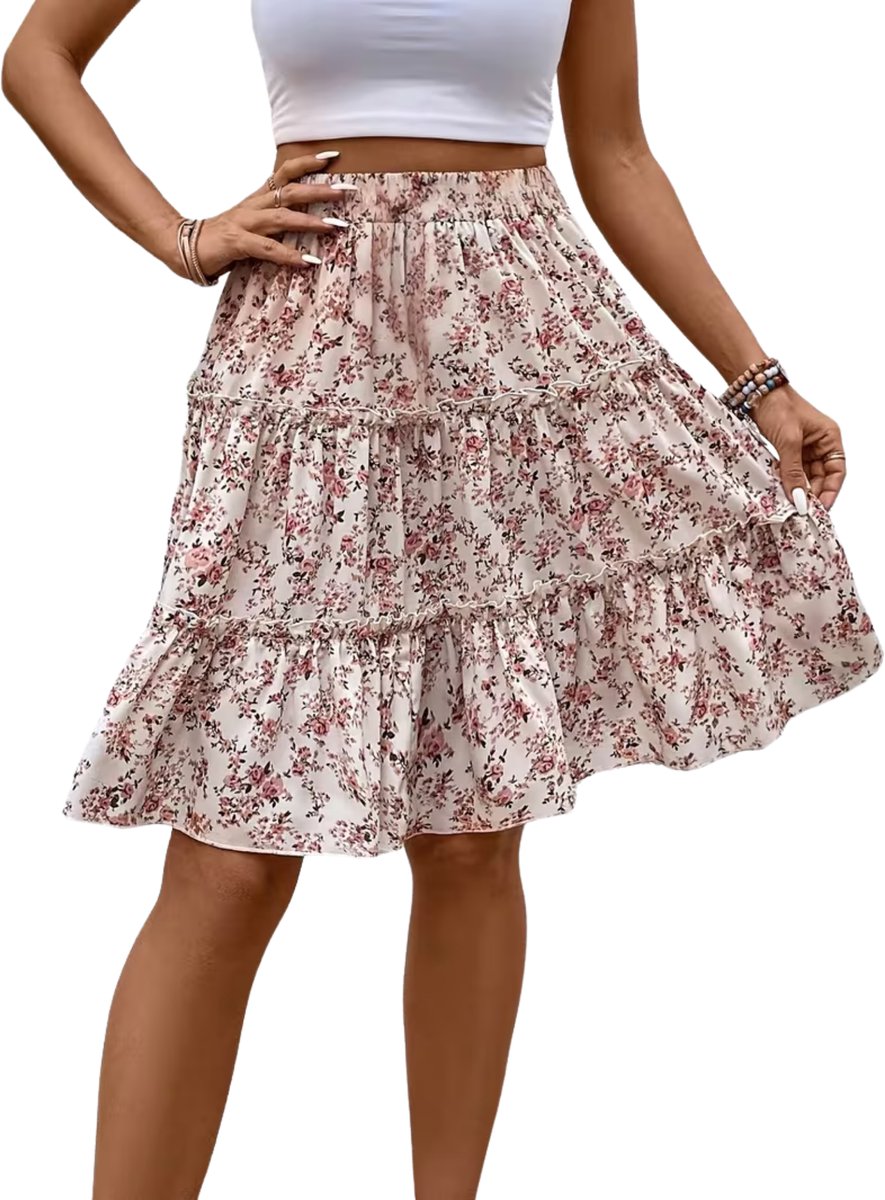 Currero Broekrok Dames Skort Skirts Skirt Rok Midi Korte Broek Culotte Wandelrok Rokje Legging Meerkleurig Gemengde Kleur