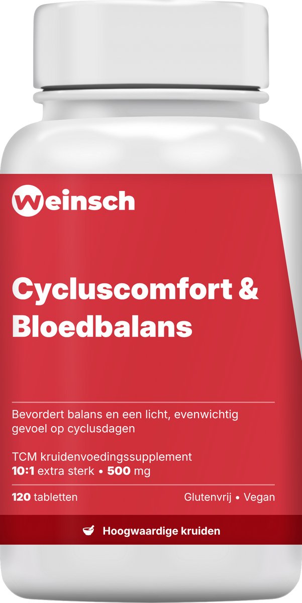 Weinsch Cycluscomfort & Bloedbalans (Dang Gui Shao Yao Pian) | 10:1 extra sterk | 500mg | 120 tabletten