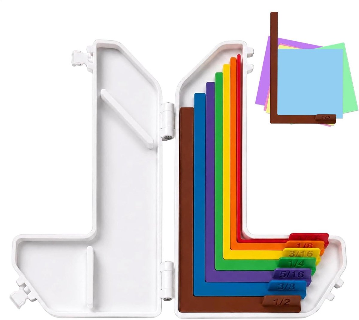 Namajunas - Afstandhouder voor papierkunst - 7-delige set met opbergdoos - Uitlijngereedschap voor scrapbooking - Voor het stapelen van papier - Perfect voor knutselfans, scrapbookers en stempelfans - Gereedschap voor papierkunst