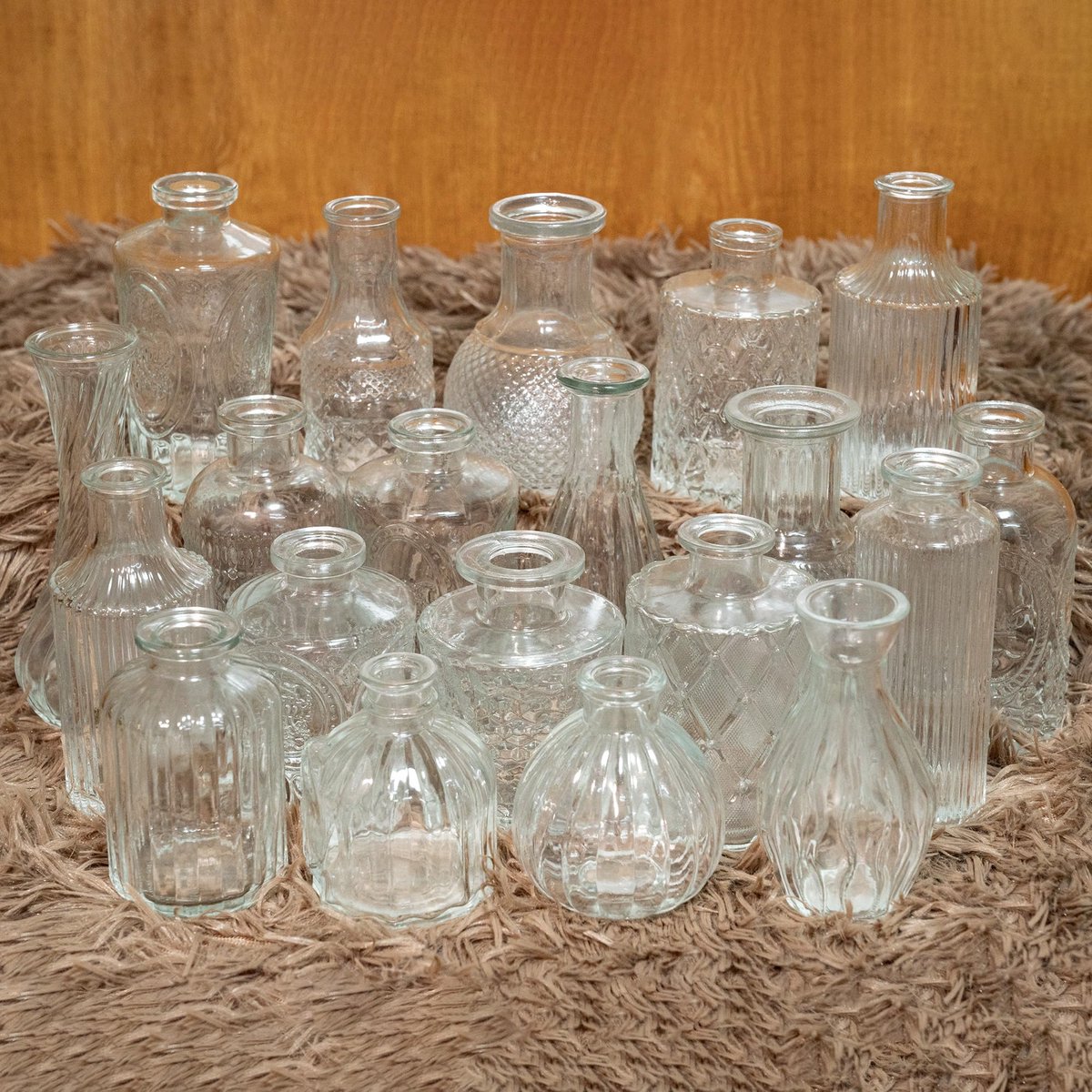 Vaasjes voor Bloemen - Decoratieve Bloemenvaasjes, Transparant Glas, 8-13 cm - Perfect voor Thuis, Bruiloft, en Tafeldecoratie