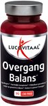Lucovitaal Overgang Balans pot met rode dop en zwarte tekst.