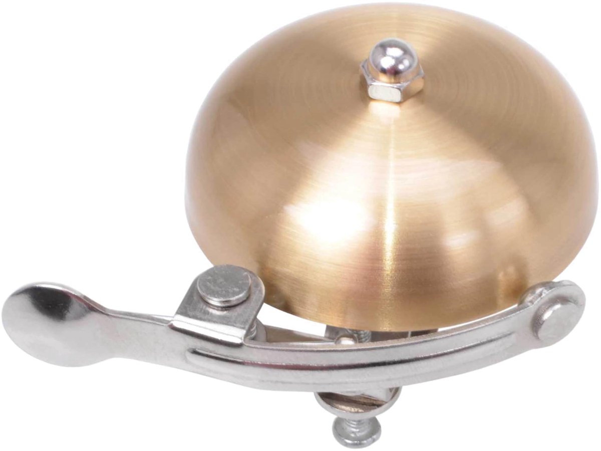 SnelShoppen - Retro Fietsbel Classic Goud met Metalen Houder - Aluminium Geluid Lichaam Ø 55 mm - Perfect voor Stadsfiets, Kinderfiets, en Fietstocht