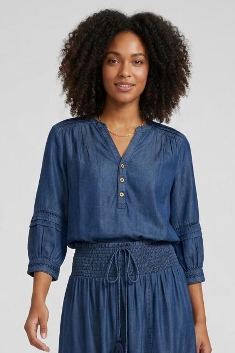 DIDI Dames Blouse Hope Denim dark blue maat 40