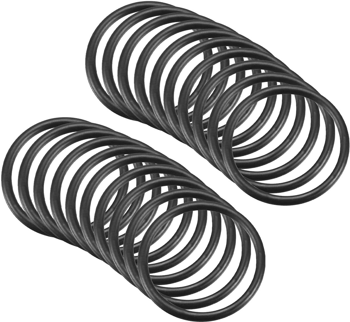 24 mm x 20 mm x 2 mm nitril rubberen afdichtingen x 20 stuks ronde afdichting voor kraan loodgieterswerk reparatie afdichting verbinding [zwart]