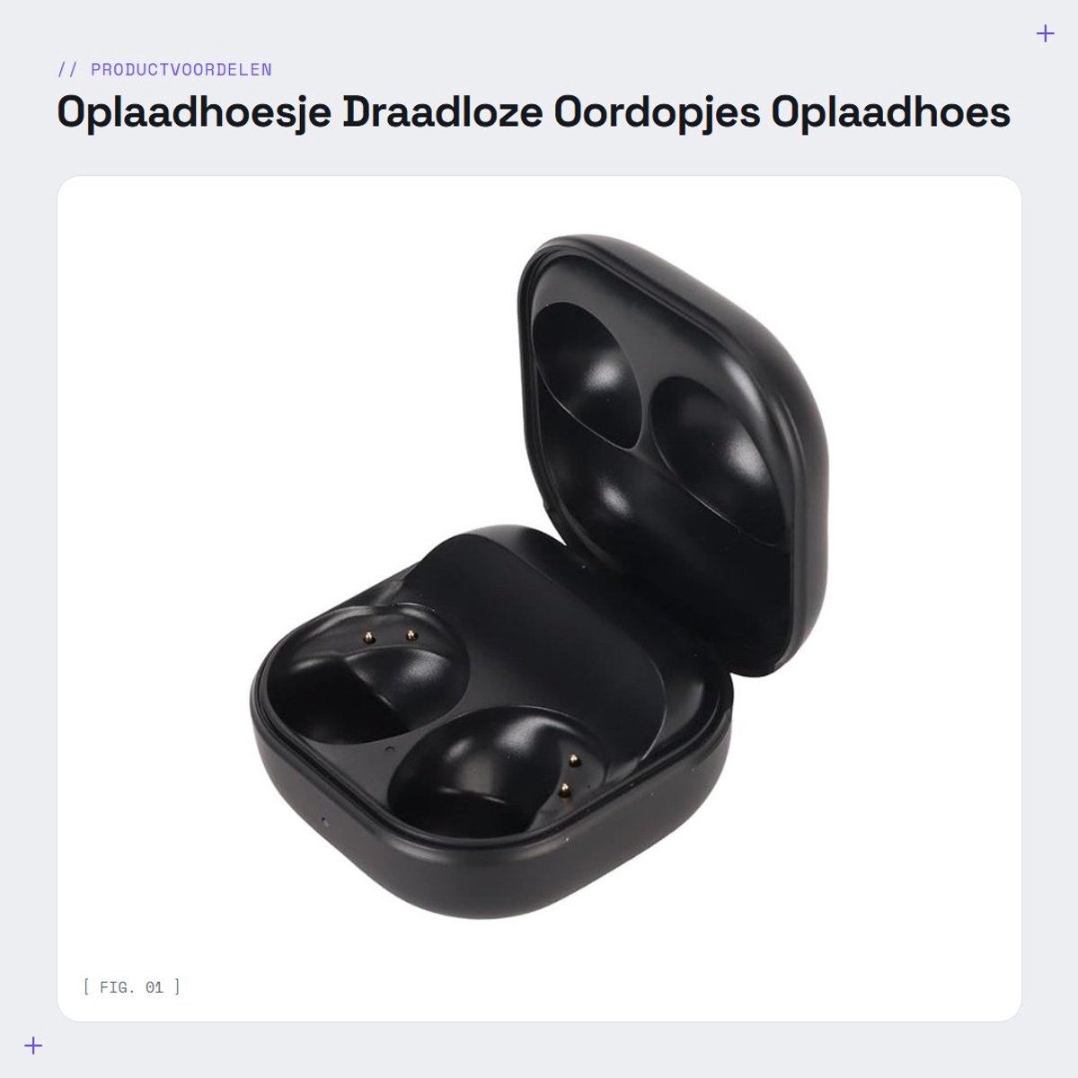 Dailygoods - Oplaadhoesje - Draadloze Oordopjes Oplaadhoes - 700Mah - Type C - Vervanging Oordopjes - Geschikt voor Buds 2 Pro - Compact formaat