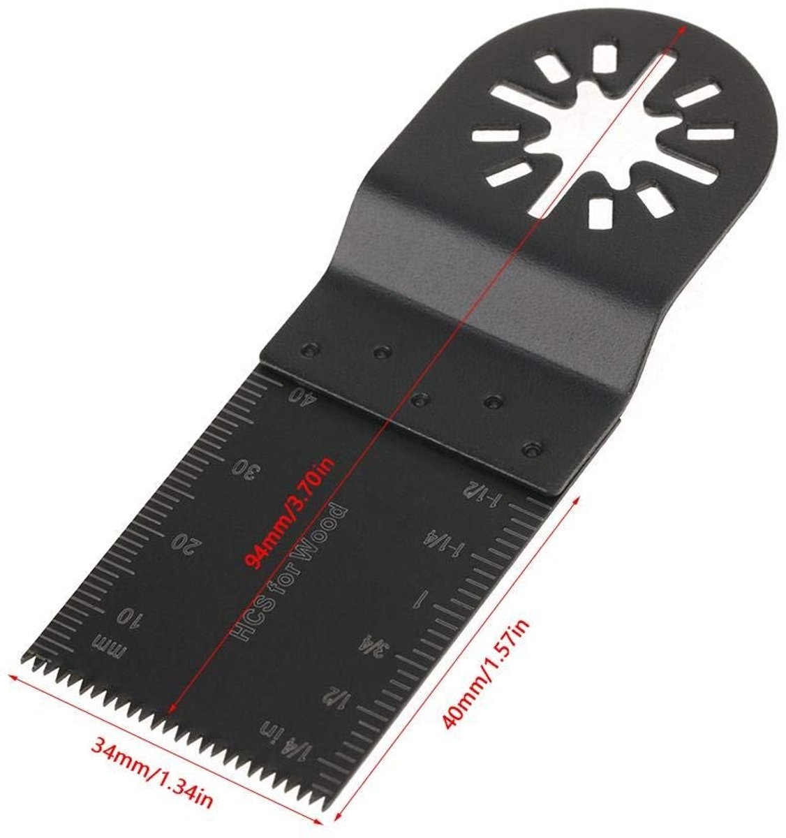 Dailygoods- Zaagbladen 20 Stuks - Universele Oscillerende Zaagbladen - Koolstofstaal - Geïntegreerde Markers - Scherpe Tanden - Metaalkleur - Multifunctioneel Zaagblad