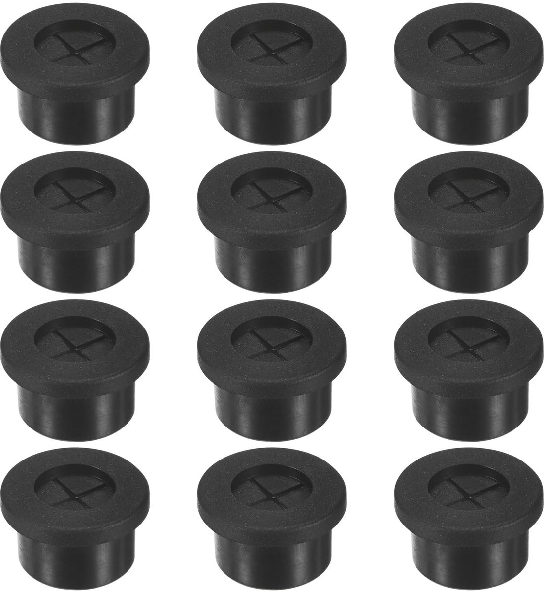 Dailygoods - M METERXITY Set van 12 rubberen doorvoertules voor bedrading, 16 mm bureaudoorvoertule, dubbelzijdige flexibele kabeldoorvoer, bureaugatafdekking voor kabels/draden door beschermingskabeldoorvoertule