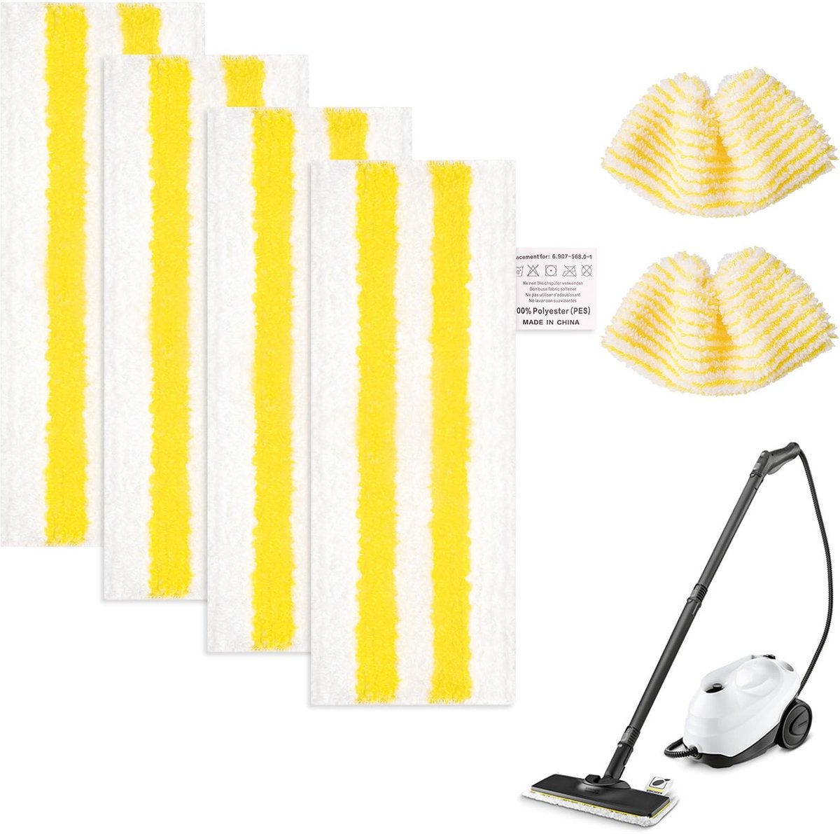 Dailygoods - Set van 6 Vervangende Microvezeldoeken voor Kärcher Stoomreiniger