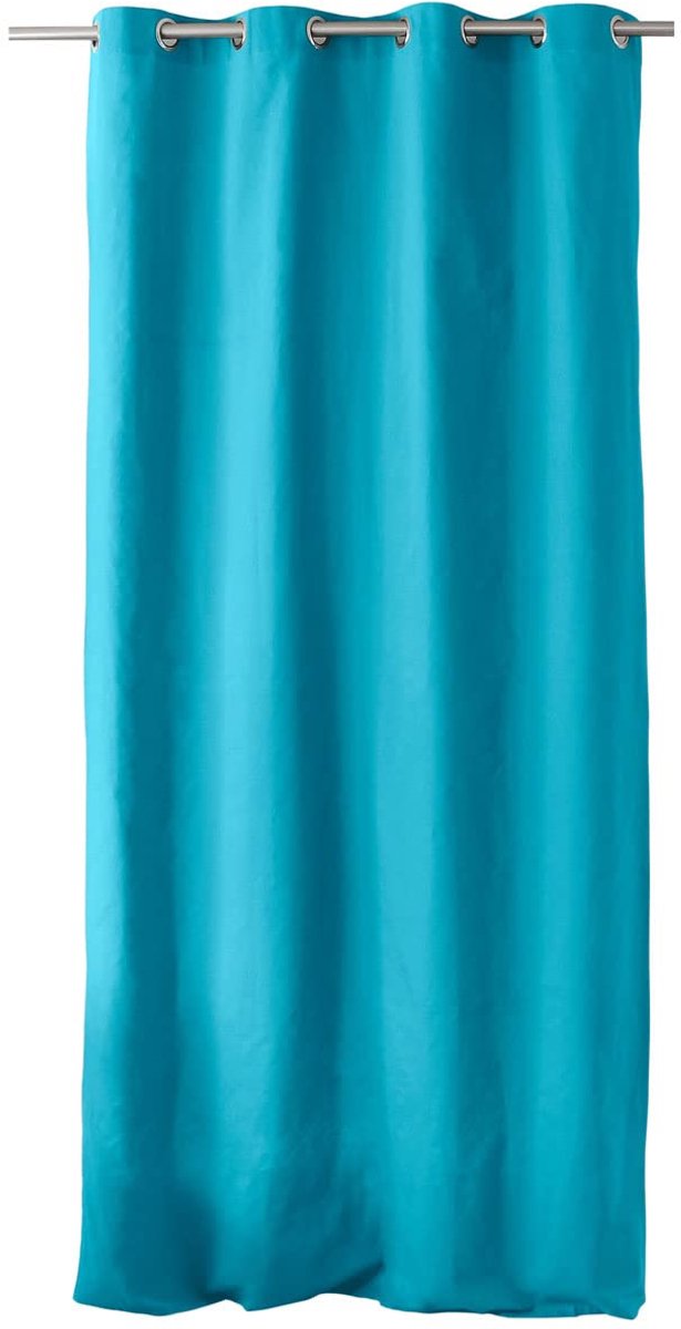 Home 2007TUO135240 gordijn met ogen, 135 x 240 cm, katoen, turquoise, 135 x 240 cm