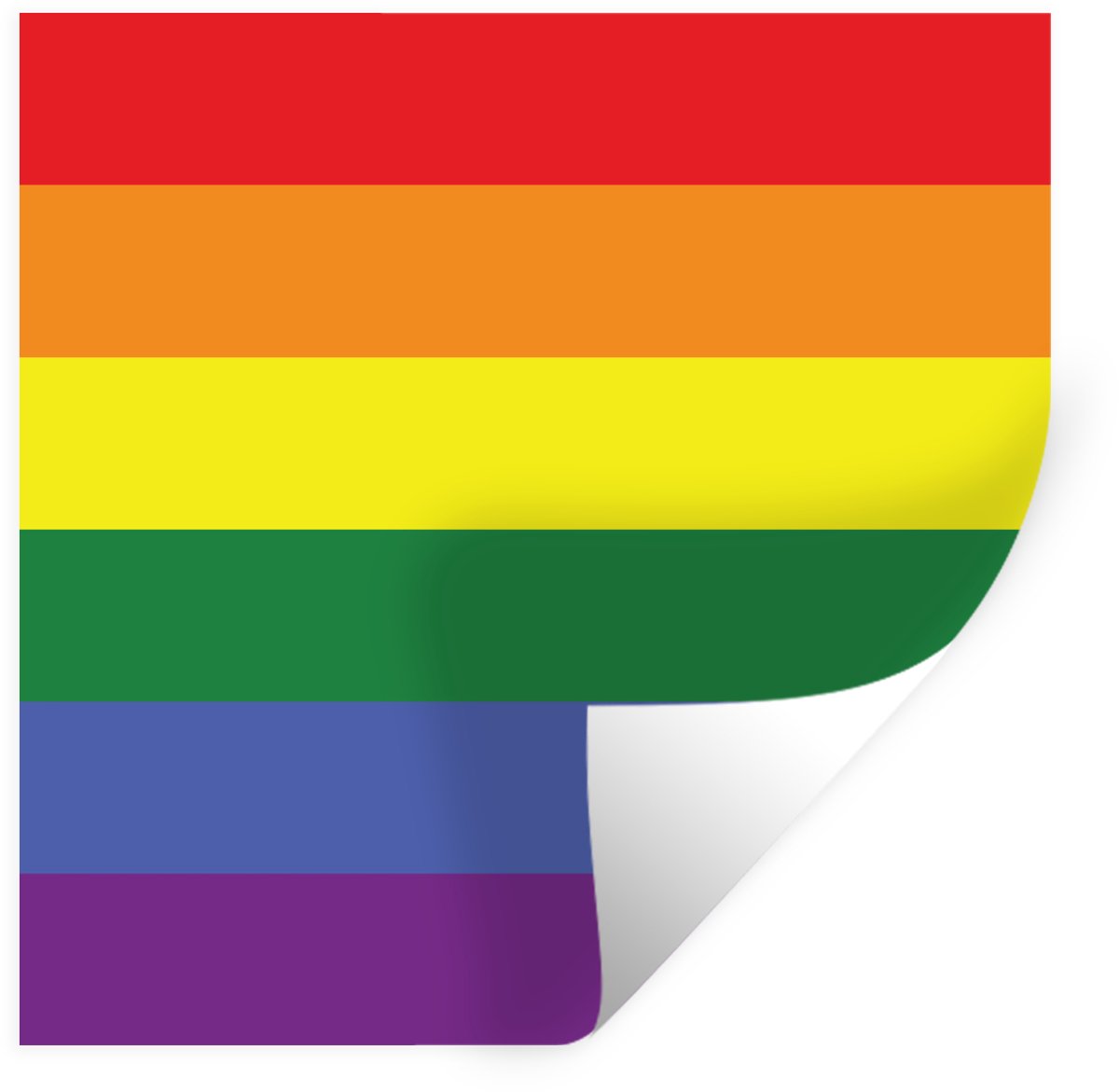 Muurstickers - Sticker Folie - Regenboog vlag - Pride Vlag - Love - 120x120 cm - Plakfolie