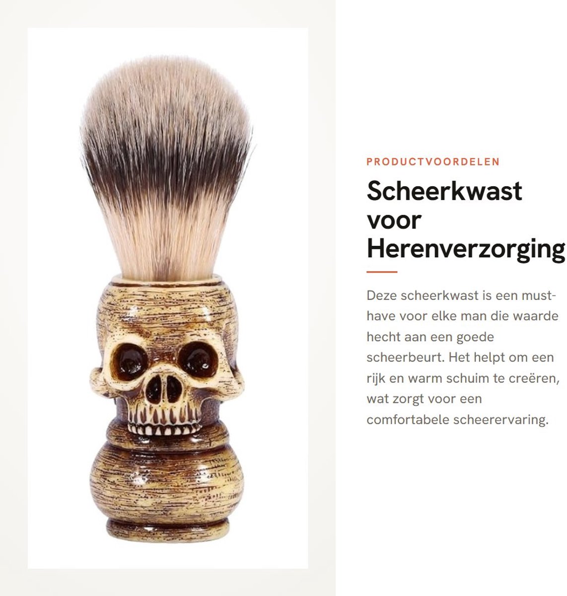 Dailygoods- Scheerkwast Hoge Kwaliteit - Scheerset - Scheerborstel Heren - Baardscheerkwast - Verzorgingstool - Dicht Gevulde Opzetborstel