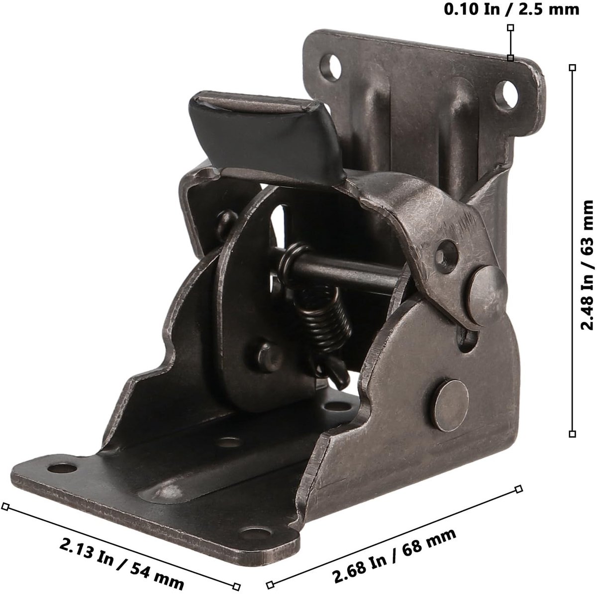 Dailygoods- Zelfsluitende Scharnieren 8 Stuks - Tafelverlengingsbeugels - Vouwscharnieren - Donkerbrons - 90 Graden - Stevig Staal - Meubelbeslag