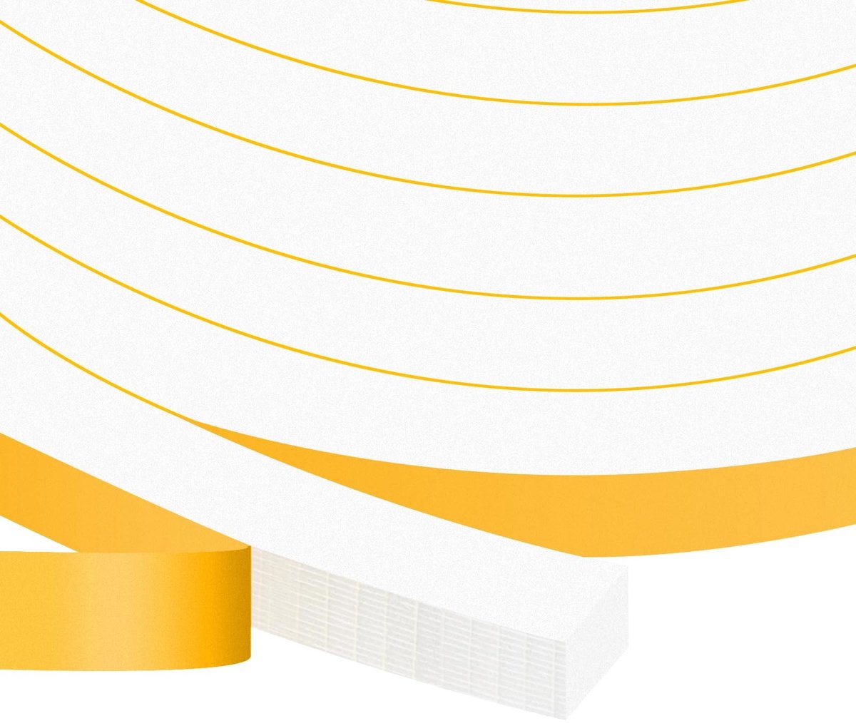 Dailygoods- Foam Tape Hoge Dichtheid - Zelfklevende Tochtstrip - Geluiddicht - Schokbestendig - Isolatieband - 12mm x 12mm - Isolatietape