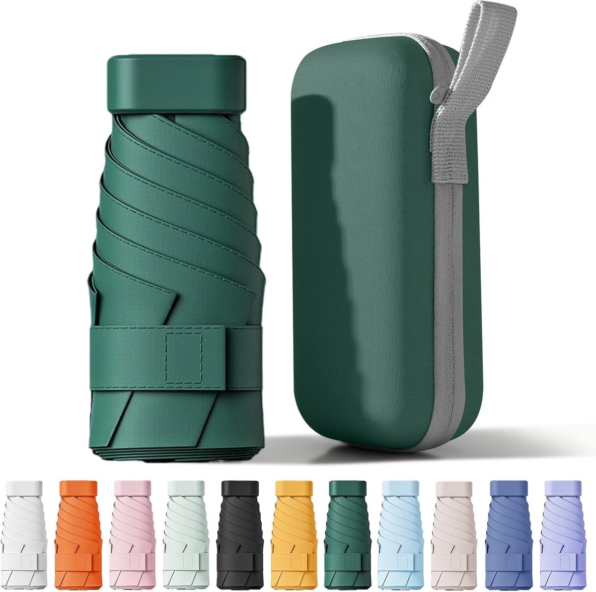 paraplu, mini-paraplu, opvouwbaar, reisparaplu, uv-bescherming, paraplu, UPF 50+, draagbaar, licht, compact, voor vrouwen en mannen