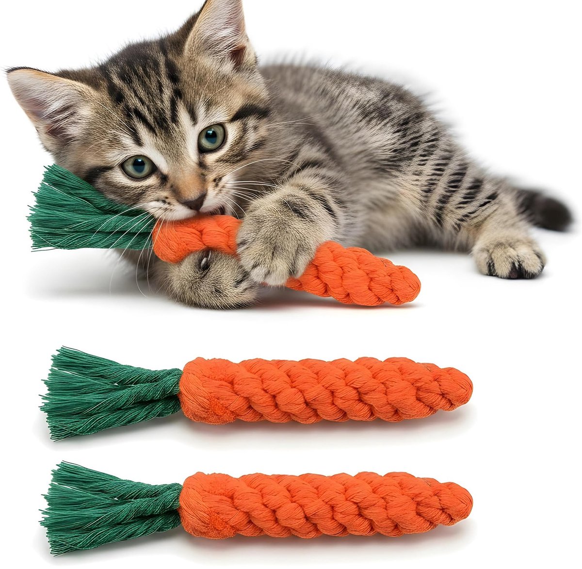 3 stuks hondenspeelgoed, wortel, hondenspeelgoed, kleine honden, gevlochten, hondenspeelgoed, touw, katoen, interactief speelgoed, gevlochten, kauwspeelgoed voor puppy's