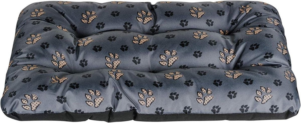 Hondenbed, hondenkussen, hondenmatras, dierenbed voor kleine, middelgrote en grote honden, waterdicht, wasbaar, maat M, zwart en grijs, poten