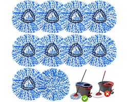 12 stuks Spin Mop Vervanging - Geschikt voor Vileda O-Cedar EasyWring RinseClean Spin Mop-systeem - Voor harde vloeren