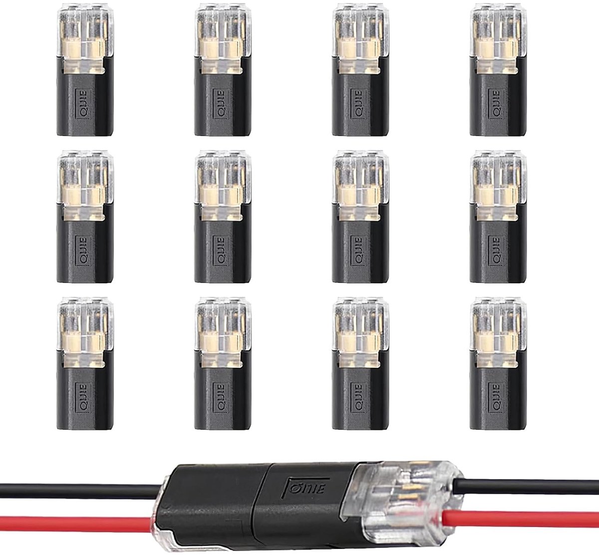 12 Stuks 2-Pin Kabelconnectoren voor Voertuigen, Waterdichte Snelle Koppelingen, Geschikt voor 18-22 AWG Kabels, Ideaal voor Audio en Verlichtingssystemen