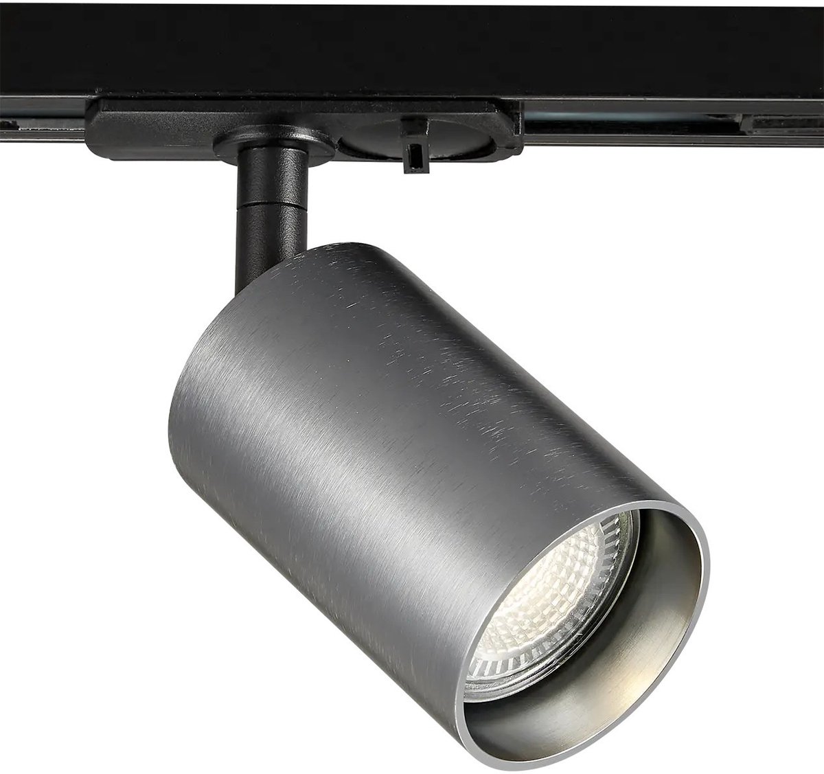 Taboo 1-fase trackspot, GU10-fitting (lichtbron niet inbegrepen), dimbaar, aluminium, zwart met geborsteld staal