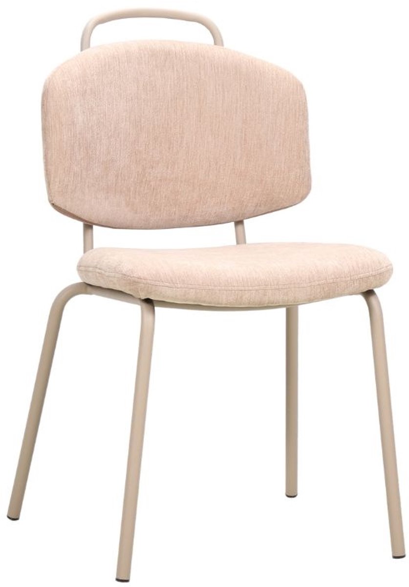 Bronx71® Eetkamerstoel Pam velvet beige - stoel