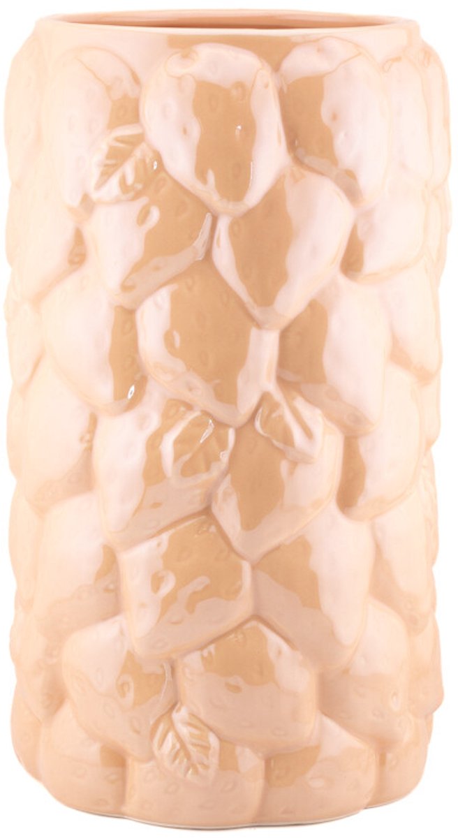 Aardewerk vaas Glossy peach
