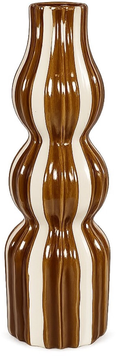 Aardewerk vaas Arch bruin L