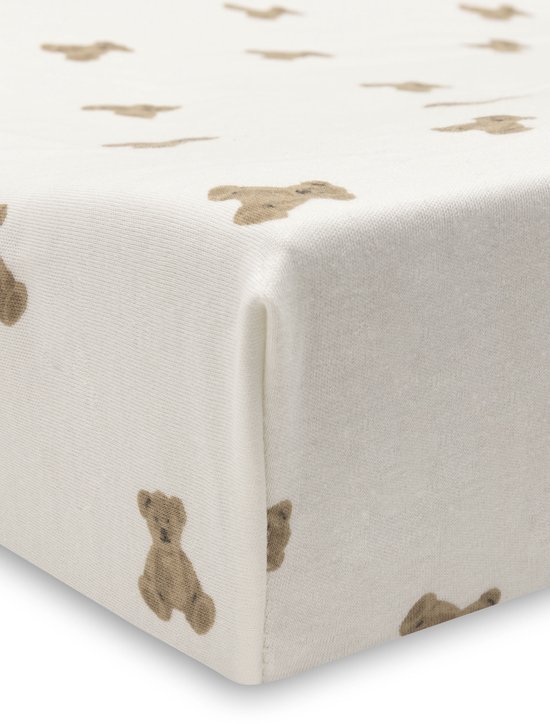 Jollein Wickelauflagenbezug Jersey 50x70cm - Mini Teddy Bear — afbeelding 3